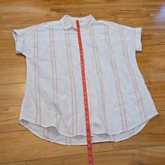 Goodthreads Women’s Oversized Lightweight Cotton Short Sleeve Shirt Size LARGE - Picture 8 of 9